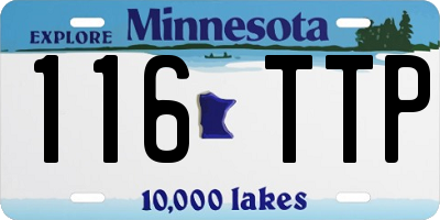 MN license plate 116TTP