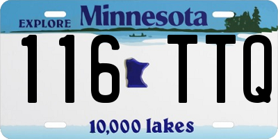 MN license plate 116TTQ