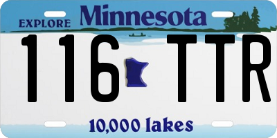 MN license plate 116TTR
