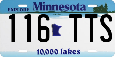 MN license plate 116TTS