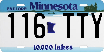 MN license plate 116TTY