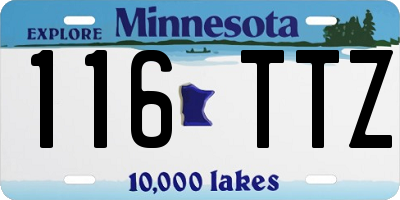 MN license plate 116TTZ