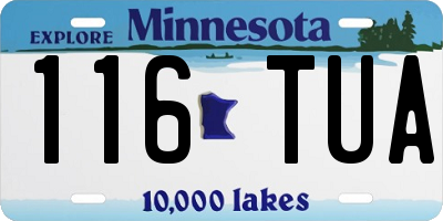 MN license plate 116TUA