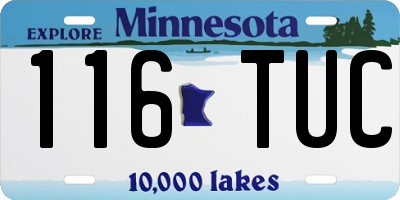 MN license plate 116TUC