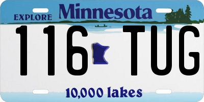 MN license plate 116TUG