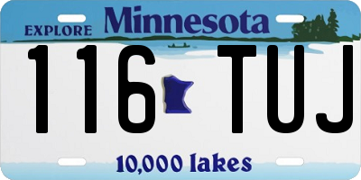 MN license plate 116TUJ