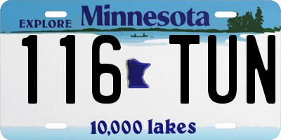 MN license plate 116TUN