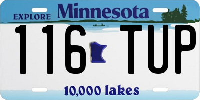 MN license plate 116TUP