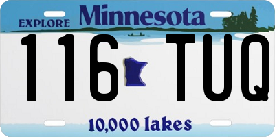 MN license plate 116TUQ