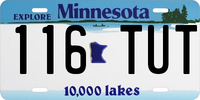 MN license plate 116TUT