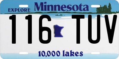 MN license plate 116TUV