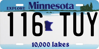 MN license plate 116TUY