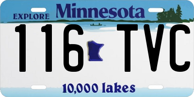 MN license plate 116TVC