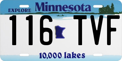 MN license plate 116TVF