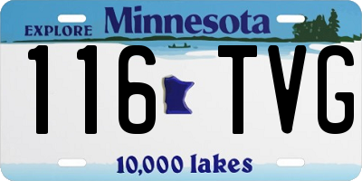 MN license plate 116TVG