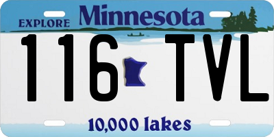 MN license plate 116TVL