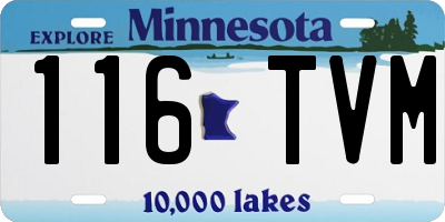 MN license plate 116TVM