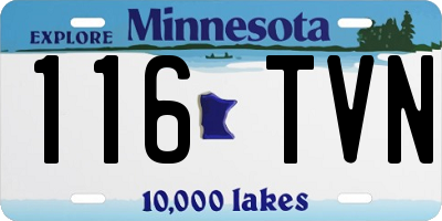 MN license plate 116TVN