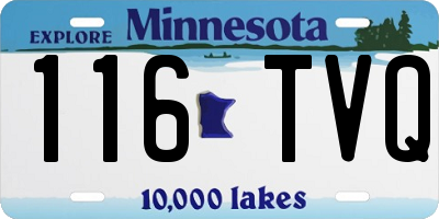 MN license plate 116TVQ