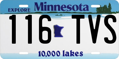 MN license plate 116TVS
