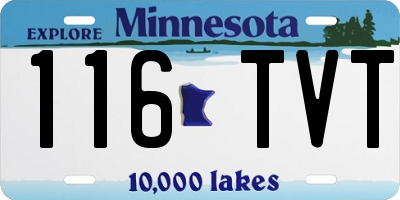MN license plate 116TVT