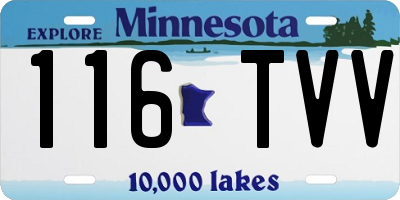 MN license plate 116TVV