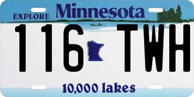 MN license plate 116TWH