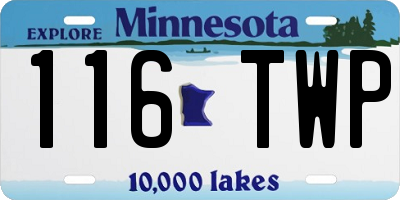 MN license plate 116TWP