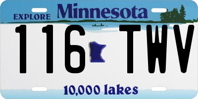 MN license plate 116TWV