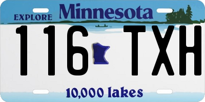 MN license plate 116TXH