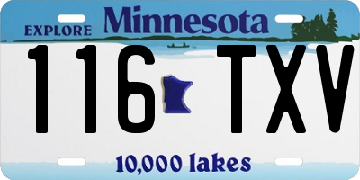 MN license plate 116TXV
