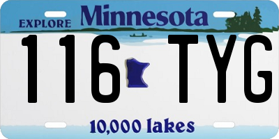 MN license plate 116TYG