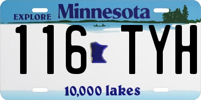 MN license plate 116TYH