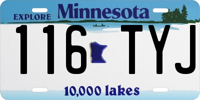 MN license plate 116TYJ