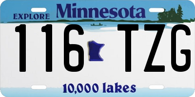 MN license plate 116TZG