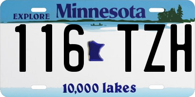 MN license plate 116TZH