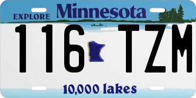 MN license plate 116TZM