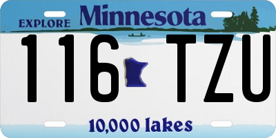 MN license plate 116TZU