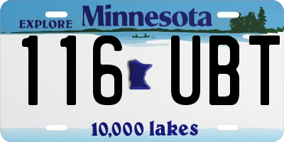 MN license plate 116UBT
