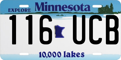 MN license plate 116UCB