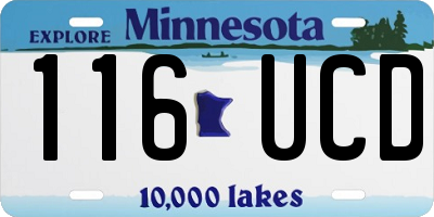 MN license plate 116UCD