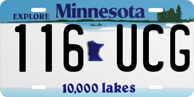 MN license plate 116UCG
