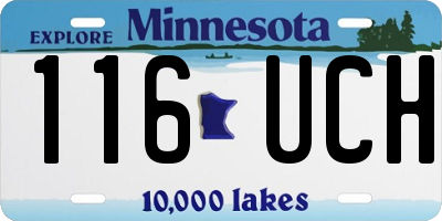 MN license plate 116UCH