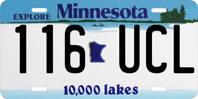 MN license plate 116UCL