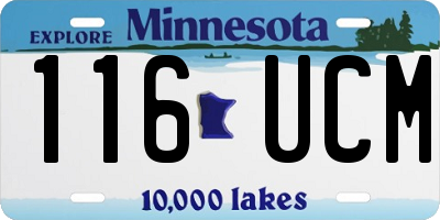 MN license plate 116UCM