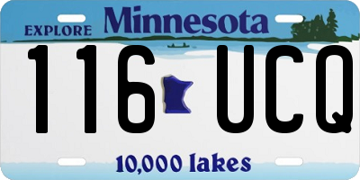 MN license plate 116UCQ