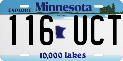 MN license plate 116UCT