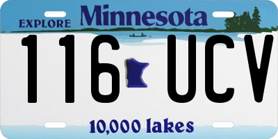 MN license plate 116UCV