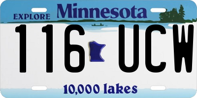 MN license plate 116UCW