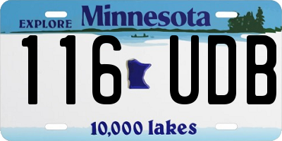 MN license plate 116UDB